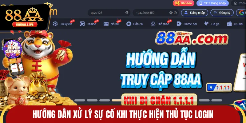 Hướng dẫn xử lý sự cố khi thực hiện thủ tục login