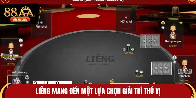 Liêng mang đến một lựa chọn giải trí thú vị